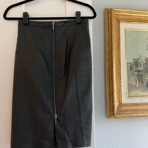 Faux leather skirt